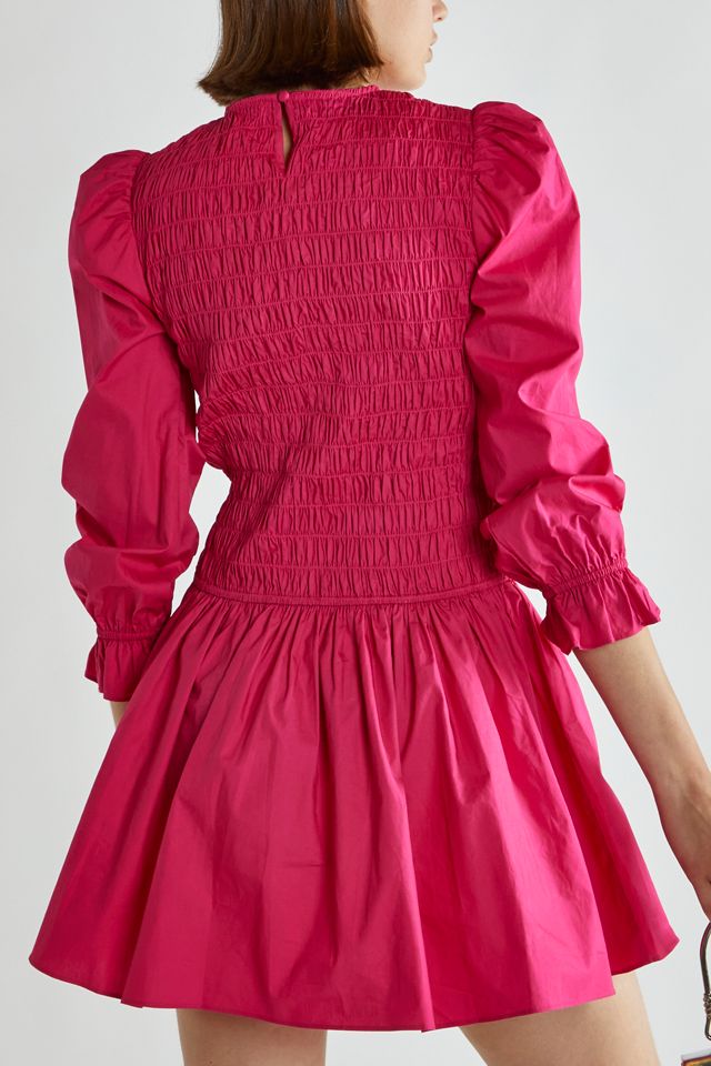 Glamorous Smocked Drop Waist 3/4 Sleeve Mini Dress #2