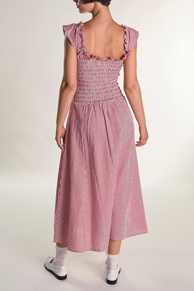 Glamorous Flutter Sleeve Smocked Cotton Midi Dress #2
