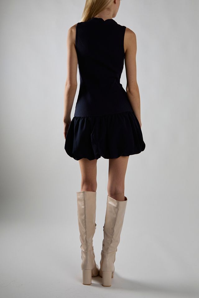 Glamorous Drop Waist Bubble Hem Mini Dress #2