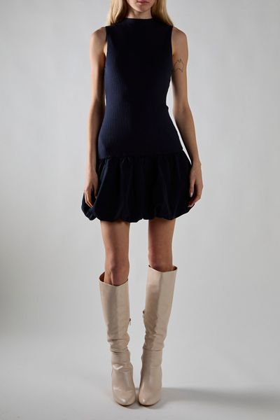 Glamorous Drop Waist Bubble Hem Mini Dress