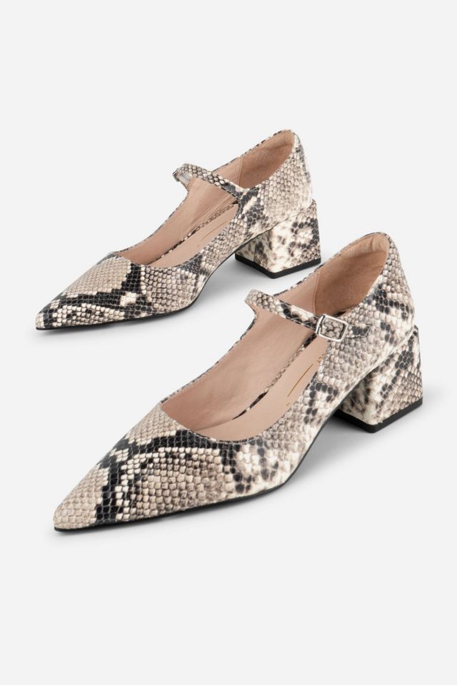 Intentionally Blank Bond Snake Leather Mary Jane Heel #1