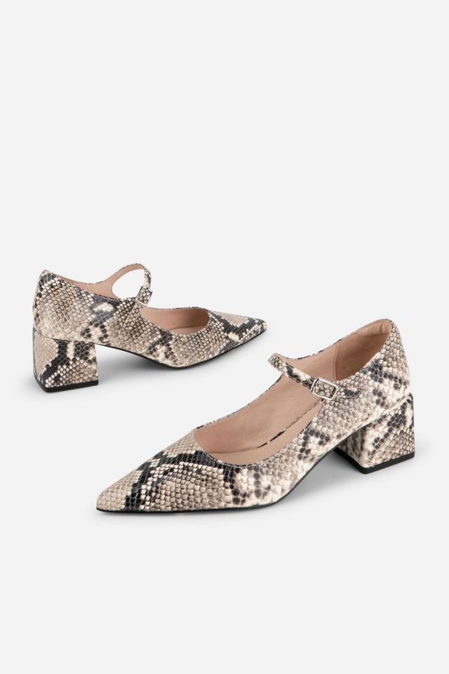 Intentionally Blank Bond Snake Leather Mary Jane Heel #2