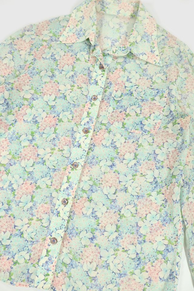 Vintage Pastel Floral Blouse #2