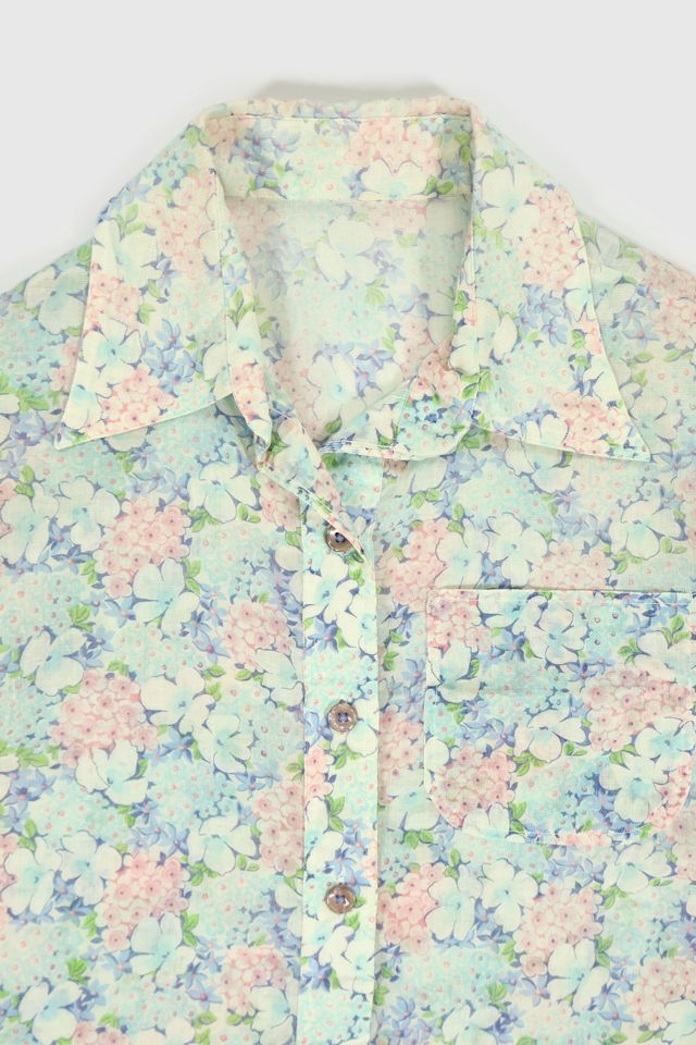 Vintage Pastel Floral Blouse #3