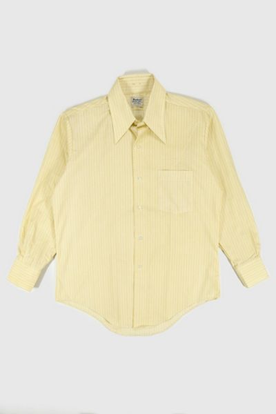 Vintage Herringbone Pattern Button-Down Shirt