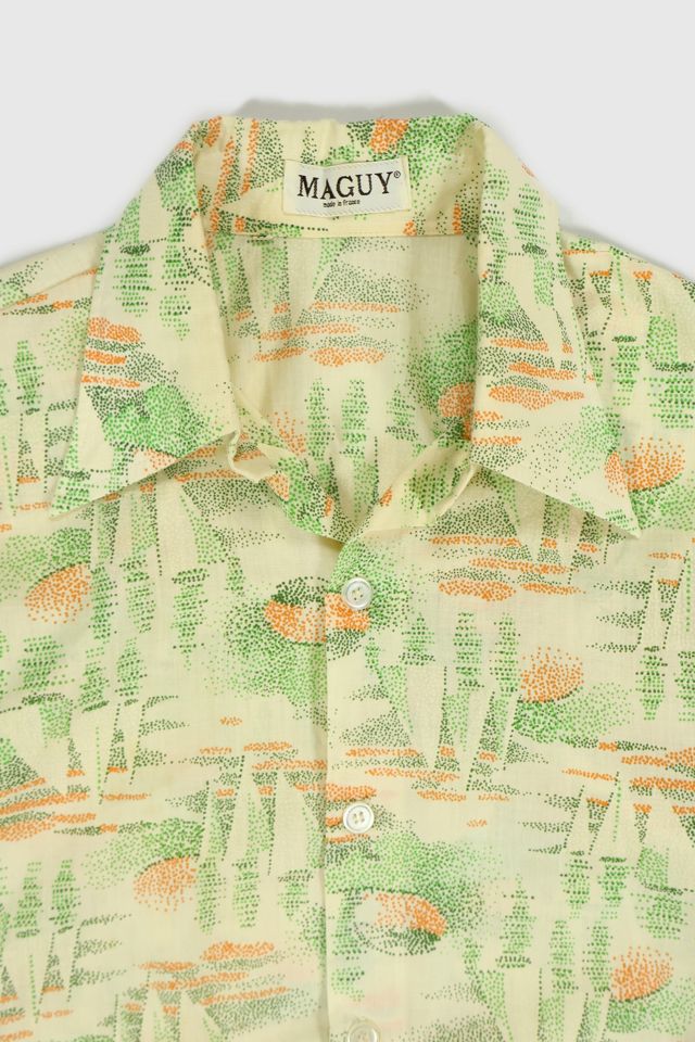 Vintage Sailboat Pattern Button-Down Shirt #2