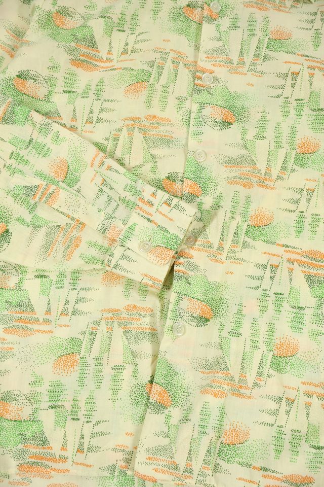 Vintage Sailboat Pattern Button-Down Shirt #3