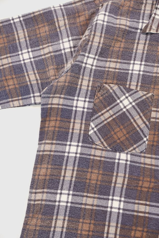 Vintage Blue Plaid Button-Down Shirt #4