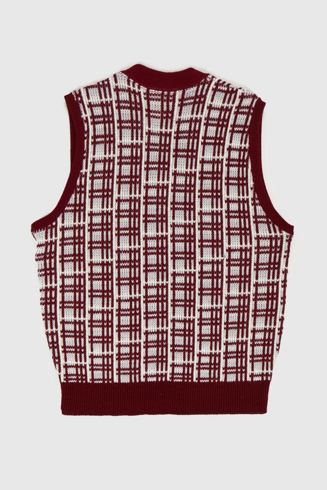 Vintage V-Neck Pattern Sweater Vest #1