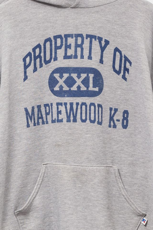 Vintage Y2K Distressed Gray Hoodie Graphic Sweatshirt #2