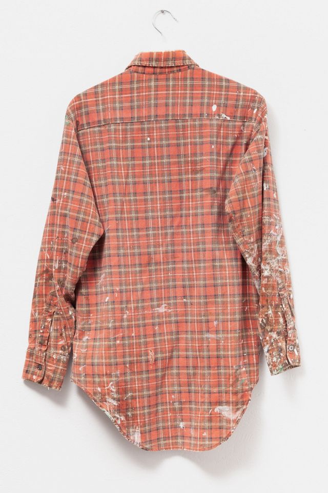 Vintage 1980s Painted Plaid Cotton Long Sleeve Button Up Shirt #1