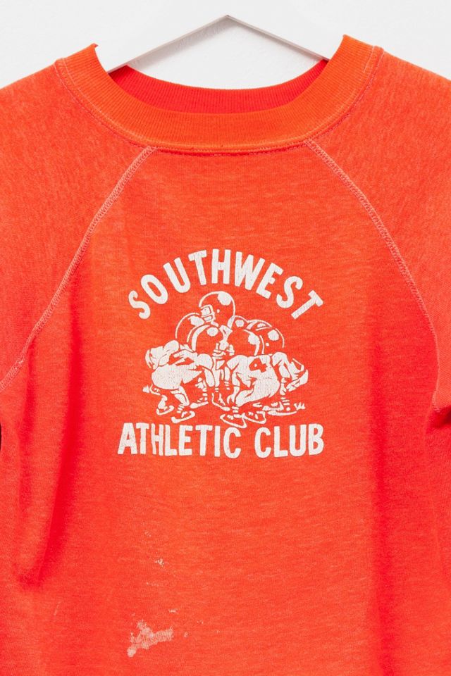 Vintage 1970s Distressed Cropped Graphic Raglan Sweatshirt #2