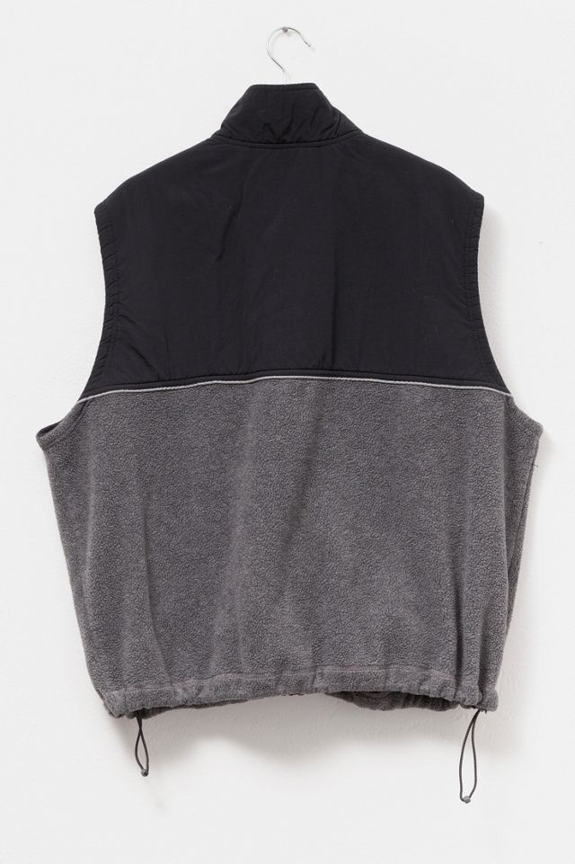 Vintage 1990s Eddie Bauer Gray Black Technical Fleece Vest #1