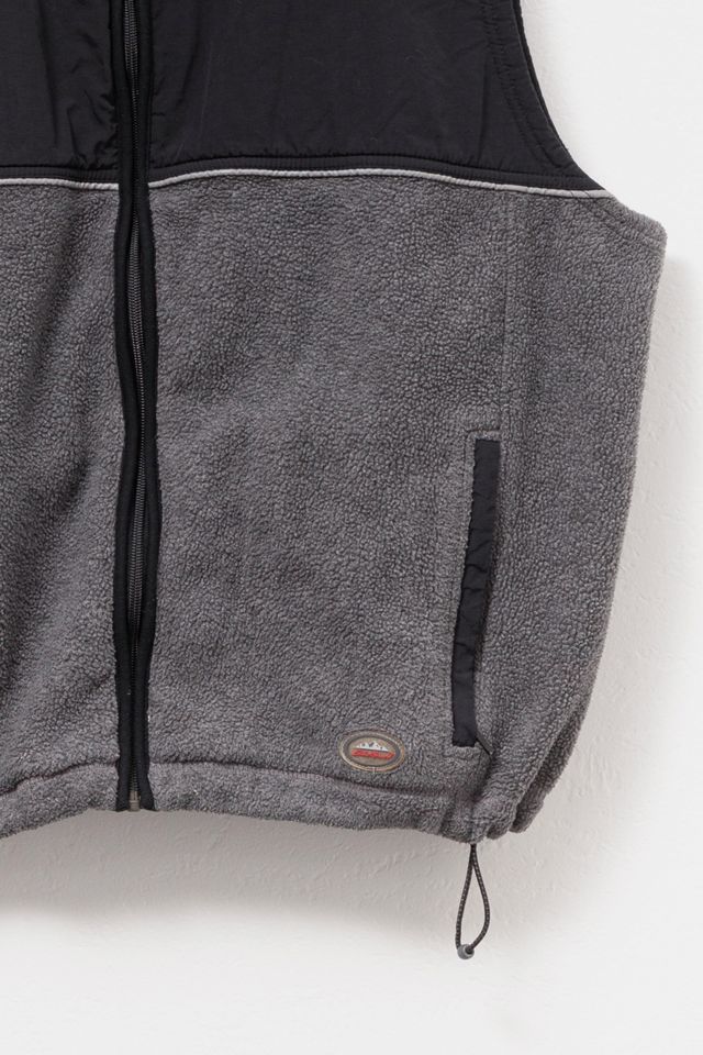 Vintage 1990s Eddie Bauer Gray Black Technical Fleece Vest #3