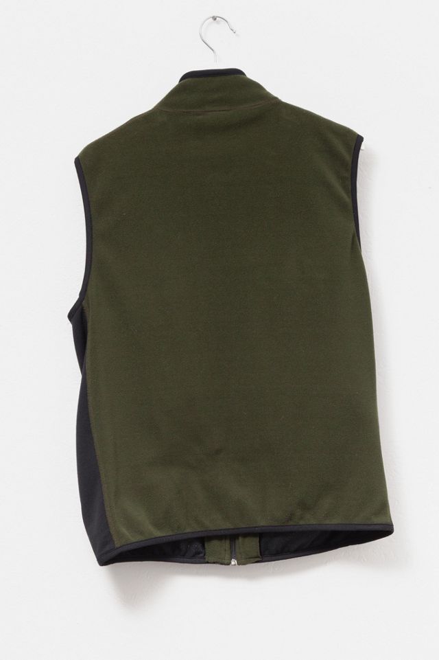 Vintage 1990s The North Face Dark Green Technical Fleece Vest #1