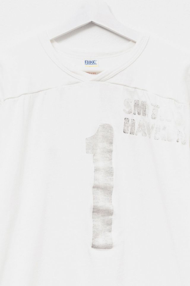 Vintage 1980s Distressed White Cotton Football Jersey #2