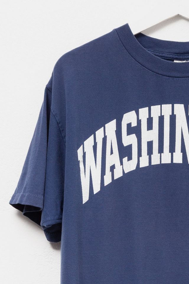 Vintage 1990s Distressed Washington Navy Blue T-Shirt #2