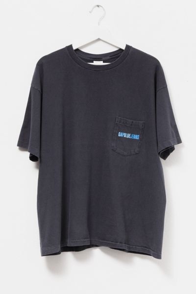 Vintage 1990s Gap Blue Jeans Distressed Pocket T-Shirt