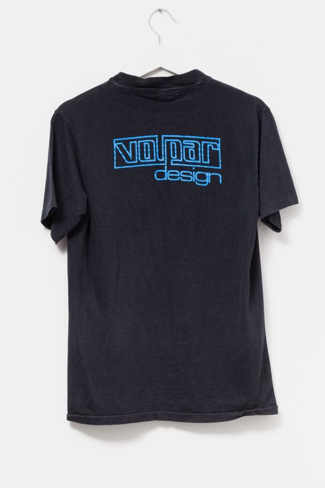 Vintage 1980s Lightning Bolt Black Graphic Cotton T-Shirt #1