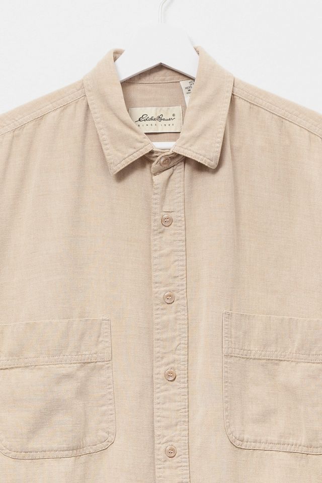 Vintage 1990s Eddie Bauer Brown Cotton Button Up Shirt #2