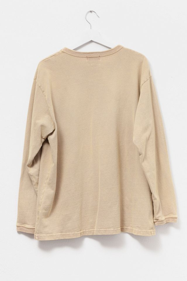 Vintage 1990s Distressed Cotton Velva Sheen Long Sleeve Pocket T-Shirt #1