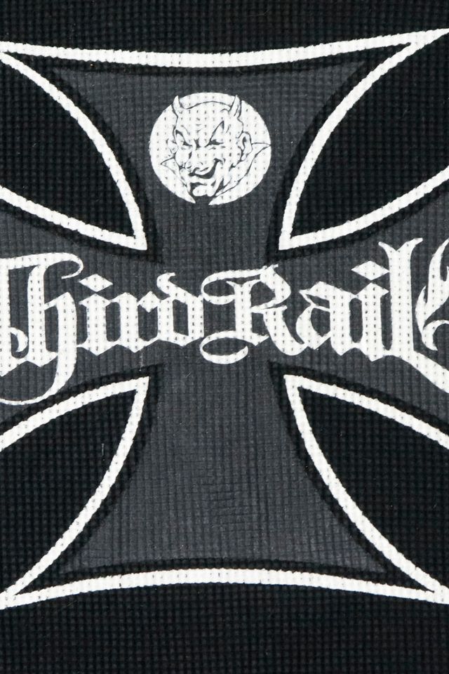 Vintage Third Rail Iron Cross Graphic Thermal Shirt #2