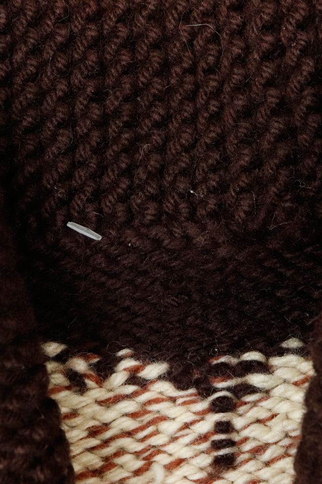 Vintage Eagle Cowichan Brown Knit Sweater #3