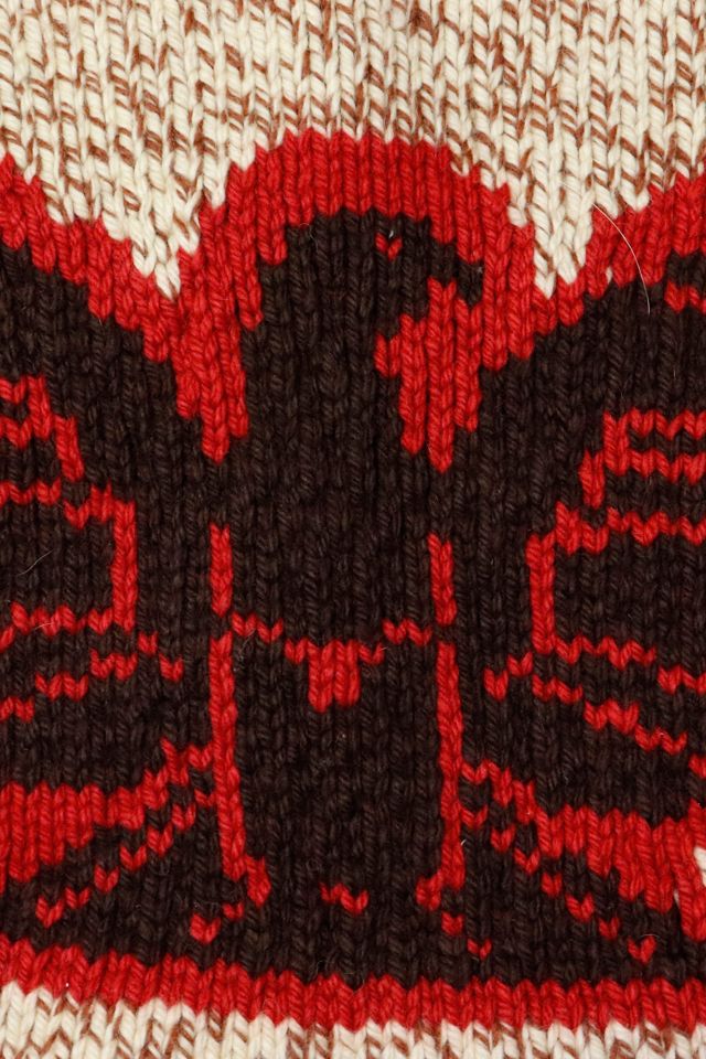 Vintage Eagle Cowichan Brown Knit Sweater #4