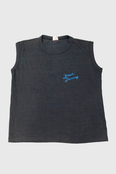 Vintage 1984 Break Dancing Graphic Sleeveless T-Shirt