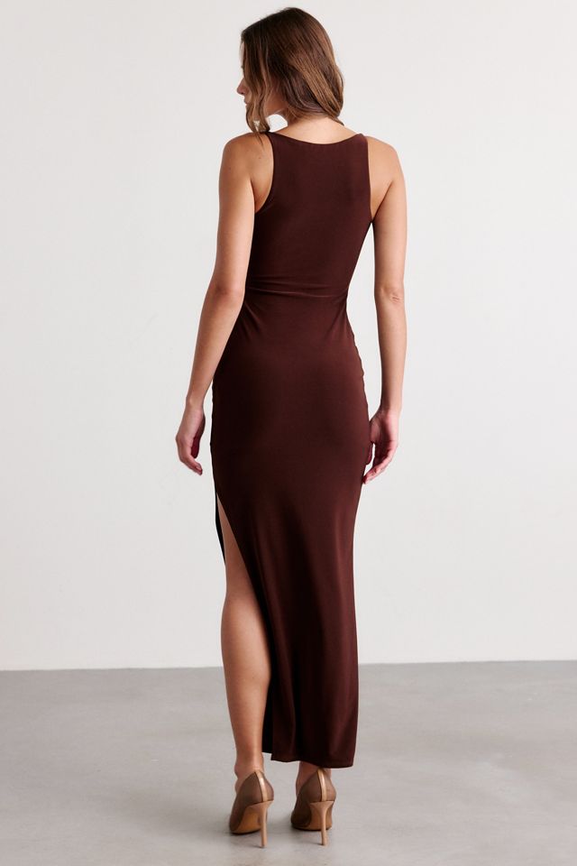 UO Modern Link Chain Strap Column Maxi Dress #3