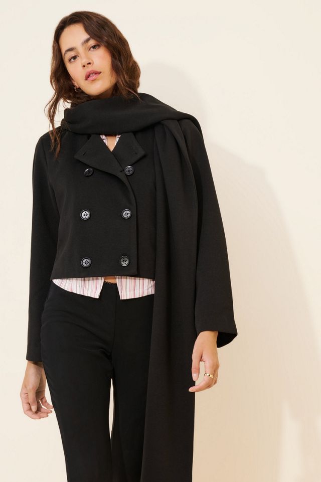 CAARA Jules Scarf Cropped Trench Coat #3