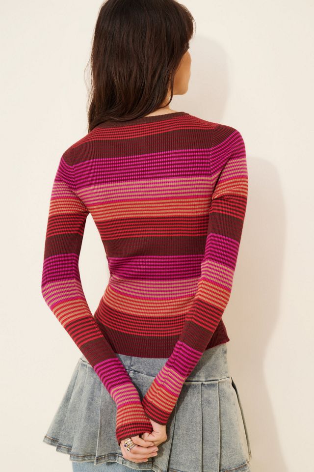4SI3NNA Side Cinched Stripe Sweater #1