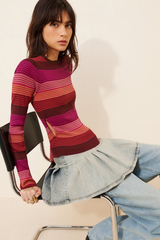 4SI3NNA Side Cinched Stripe Sweater #2