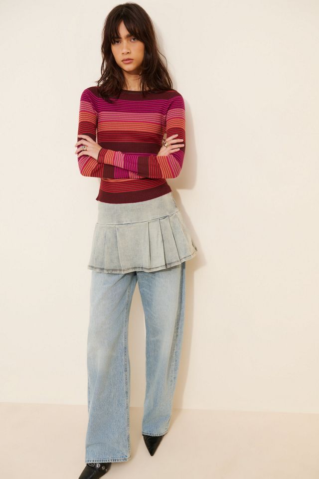 4SI3NNA Side Cinched Stripe Sweater #3