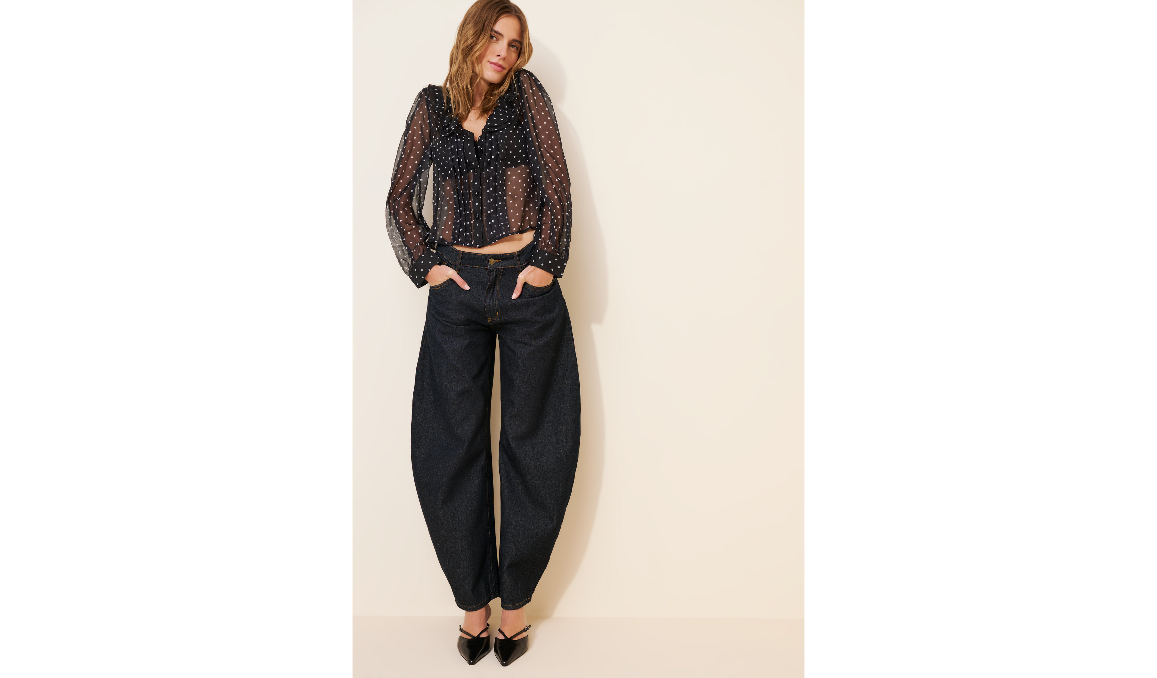 Motel Zinnia Sheer Blouse