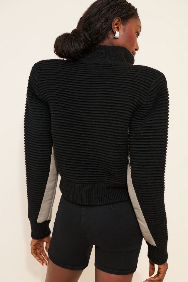 Fang NYC Power Shoulder Knitted Bomber #1