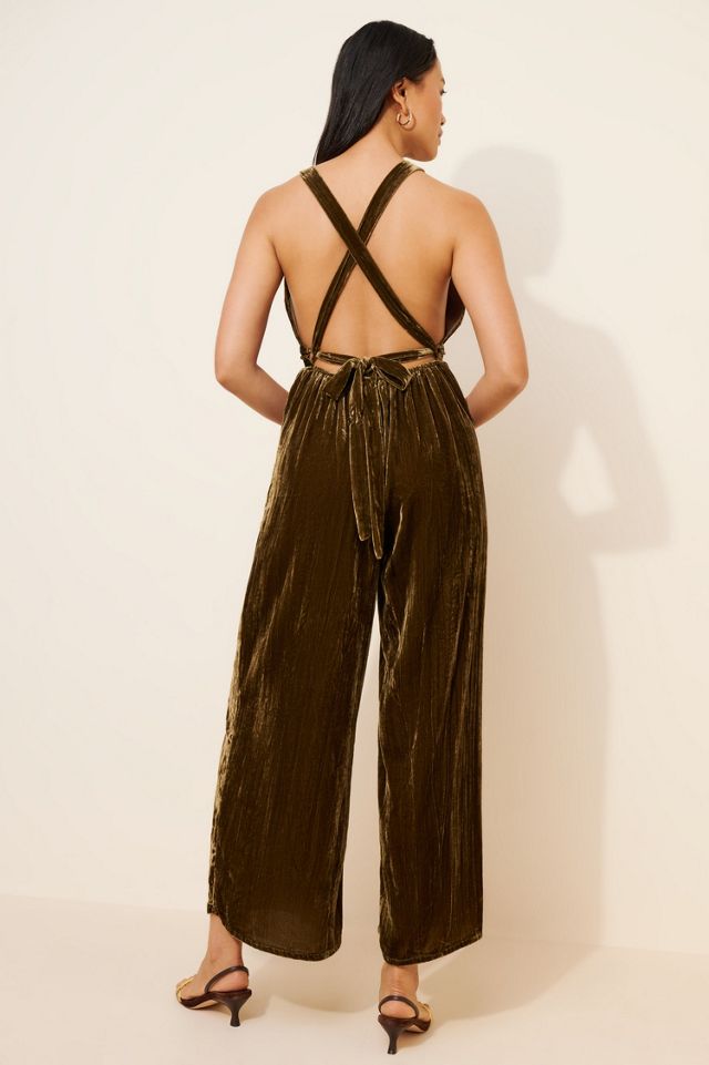 Dress Forum Olive Velvet Jumpsuit #1