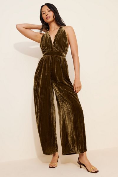 Dress Forum Olive Velvet Jumpsuit