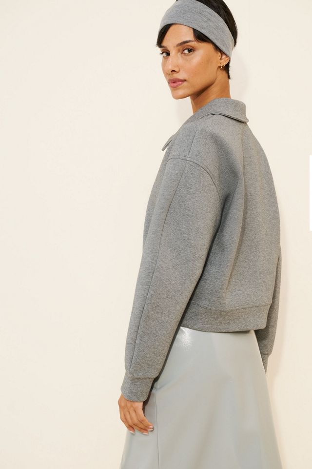 Grey Lab Sculptured Polo Sweatshirt #1