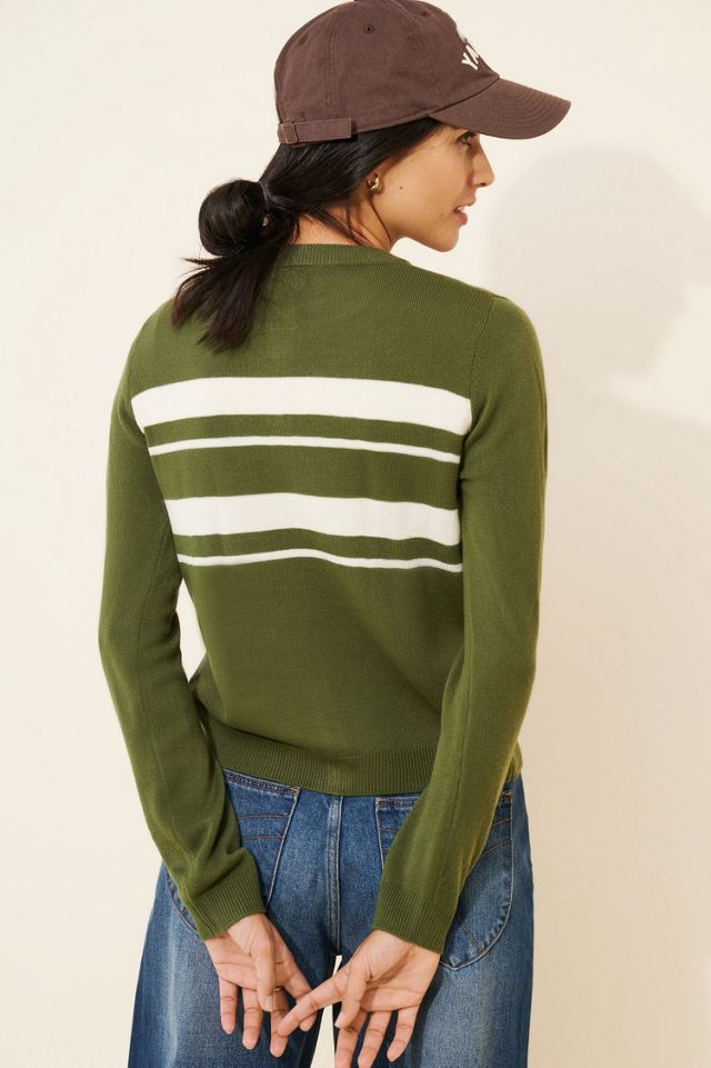 Find Me Now Striped Crew Neck Cardigan #1