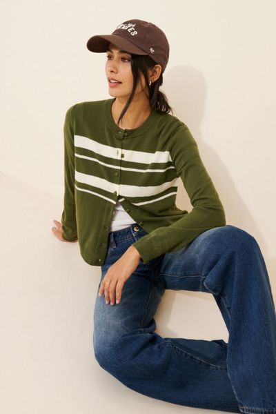 Find Me Now Striped Crew Neck Cardigan