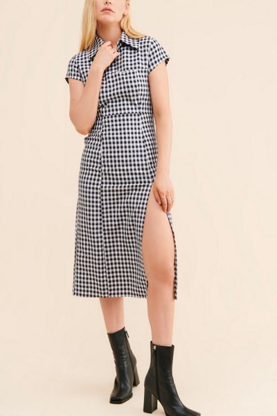 Ghospell Light Squares Midi Dress