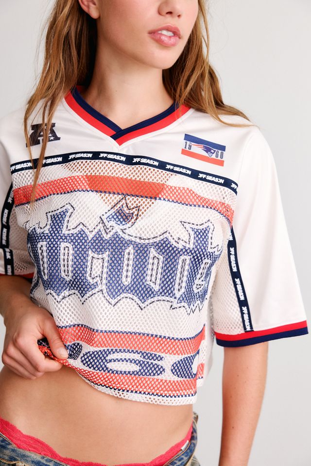 Off Season NFL Cropped V-Neck Mesh Jersey #2