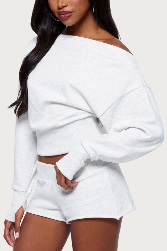 Edikted Hennie Off Shoulder Sweatshirt #2