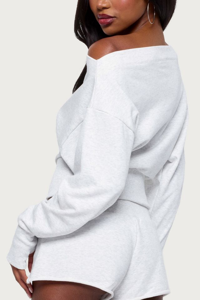 Edikted Hennie Off Shoulder Sweatshirt #4
