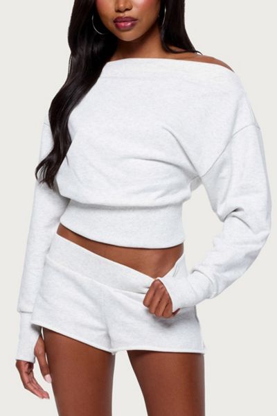 Edikted Hennie Off Shoulder Sweatshirt