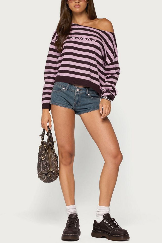 Edikted Edikted Campus Striped Knit Sweater #1