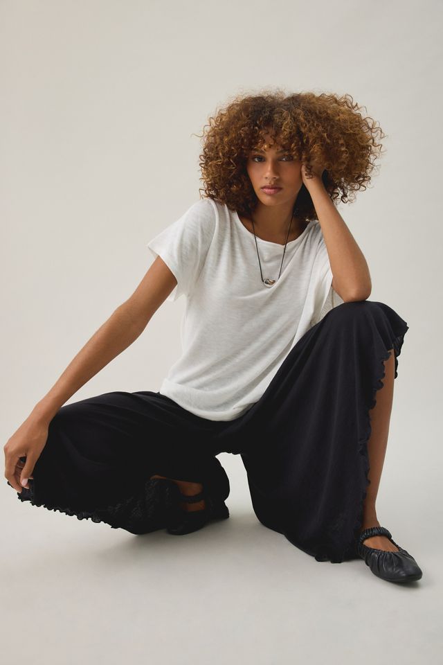 Out From Under Pure Intentions Cotton Wide Leg Cropped Pants #1