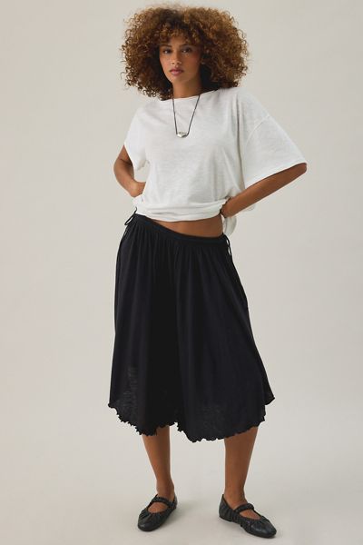 Out From Under Pure Intentions Cotton Wide Leg Cropped Pants