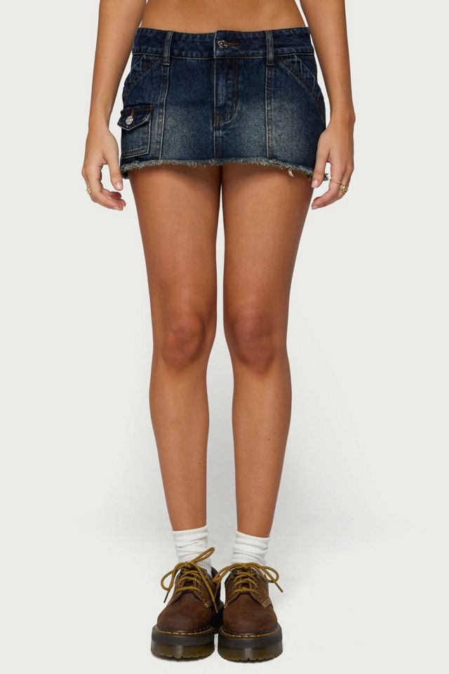 Edikted Adania Denim Mini Skort #1